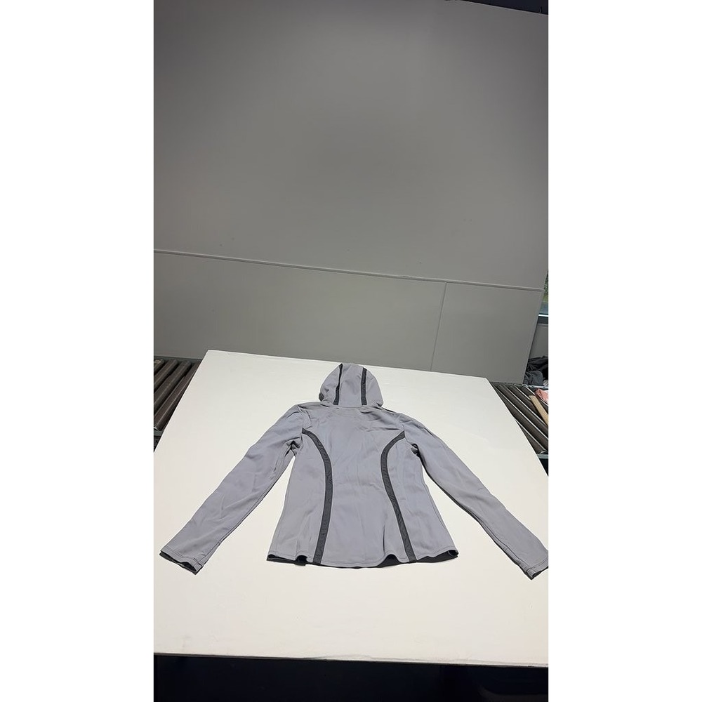 Athleta Womens Hooded Performance Jacket Gray Full Zip Activewear Size L - Picture 3 of 7